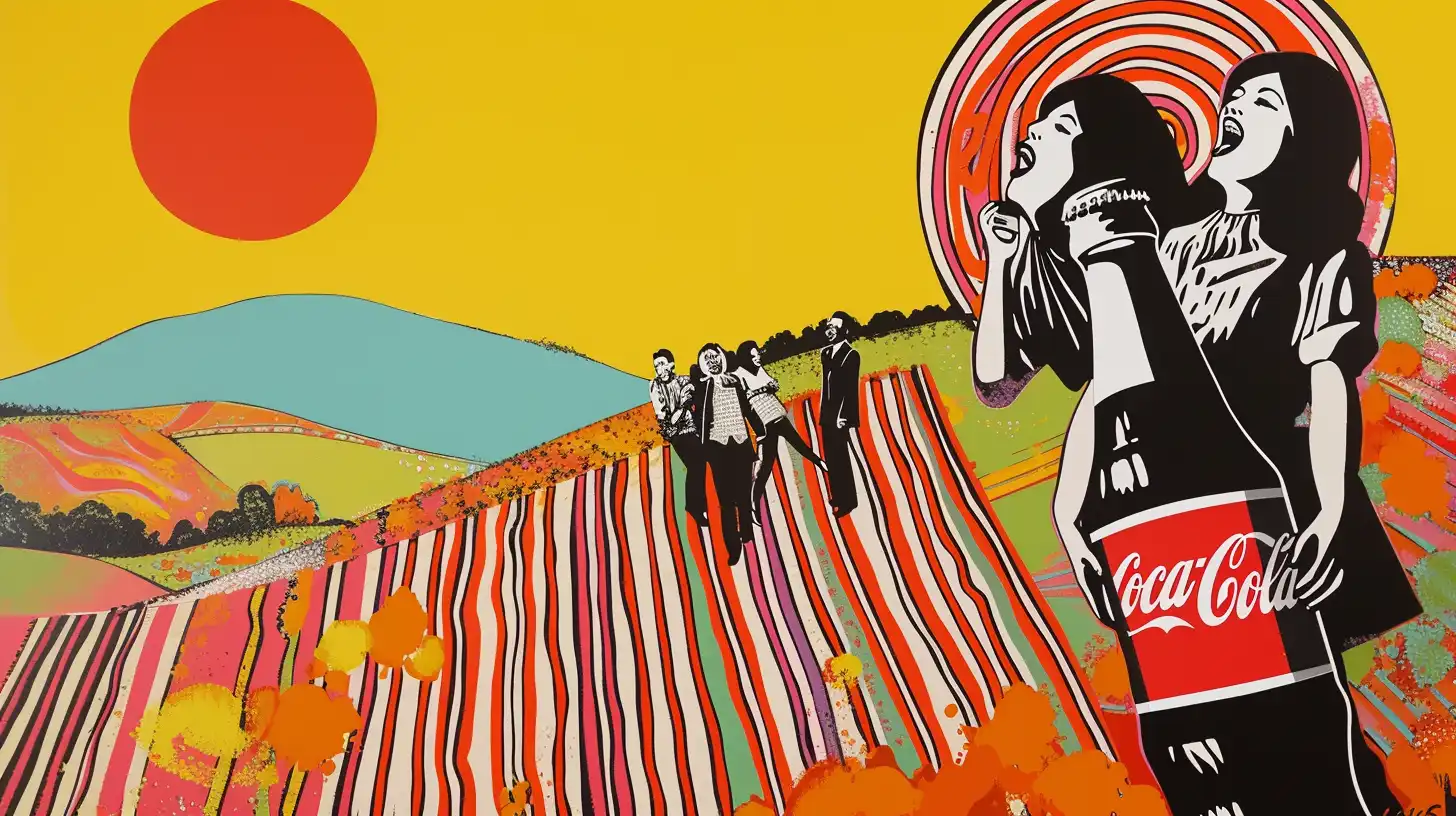 © History Oasis Coca Cola Bottle People Singing On An Italian Hills