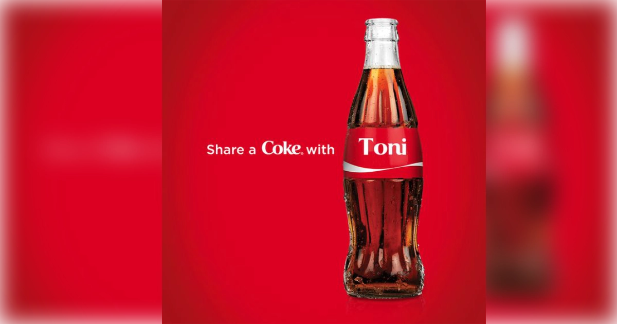The Coca-Cola Company Share A Coke 20 Toni