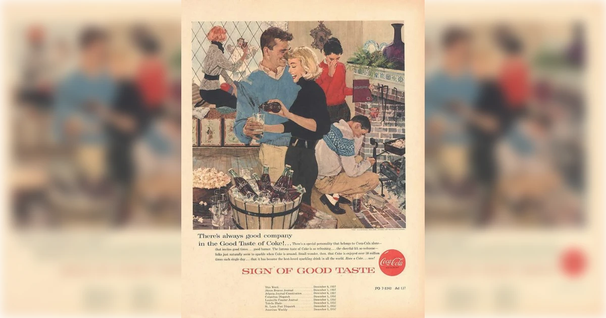 The Coca-Cola Company Sign Of Good Taste Ad 20 1957