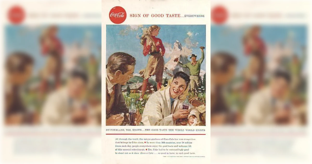 The Coca-Cola Company Sign Of Good Taste Ad 20 1958