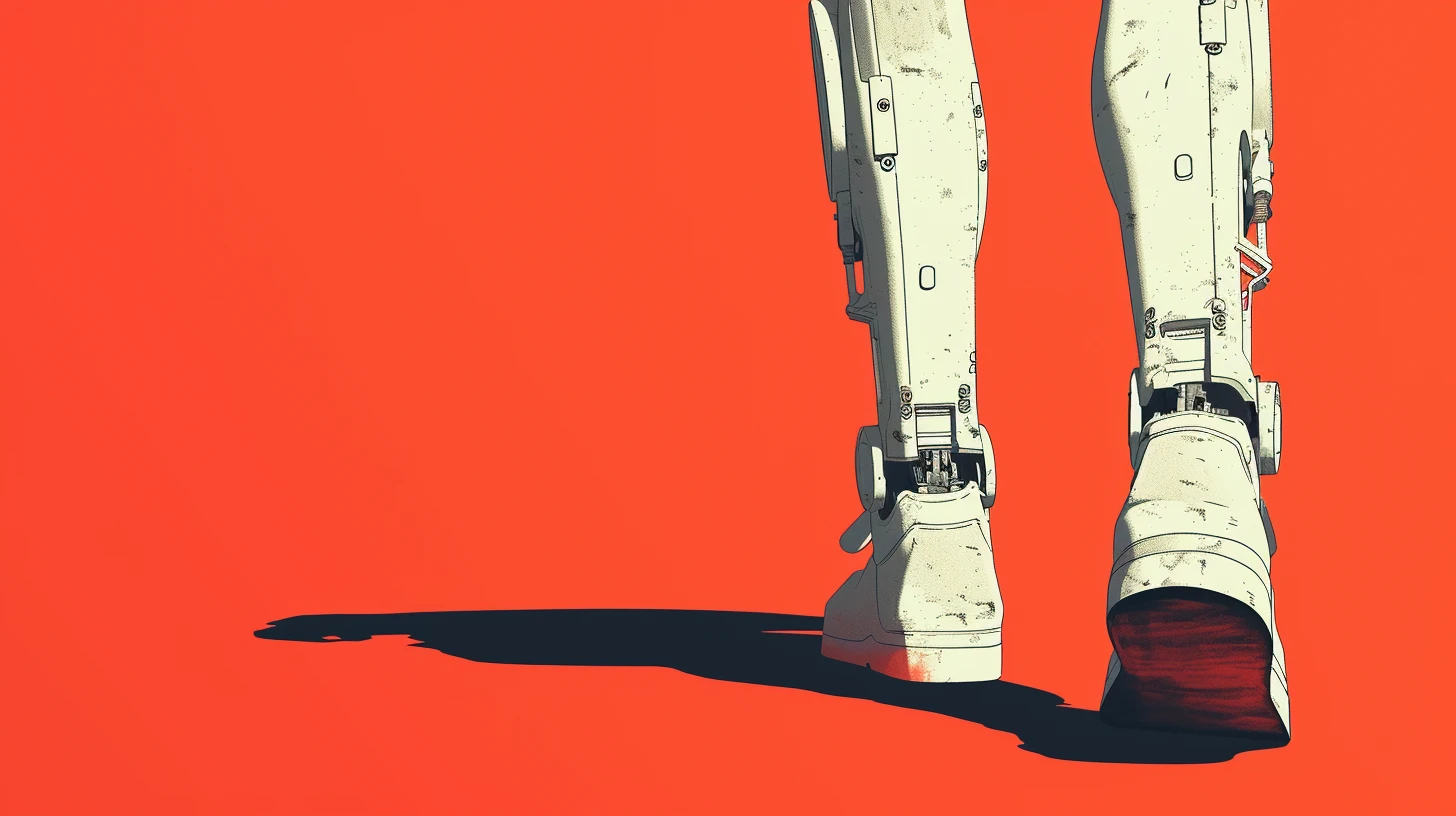 © History Oasis Robot Legs On A Human