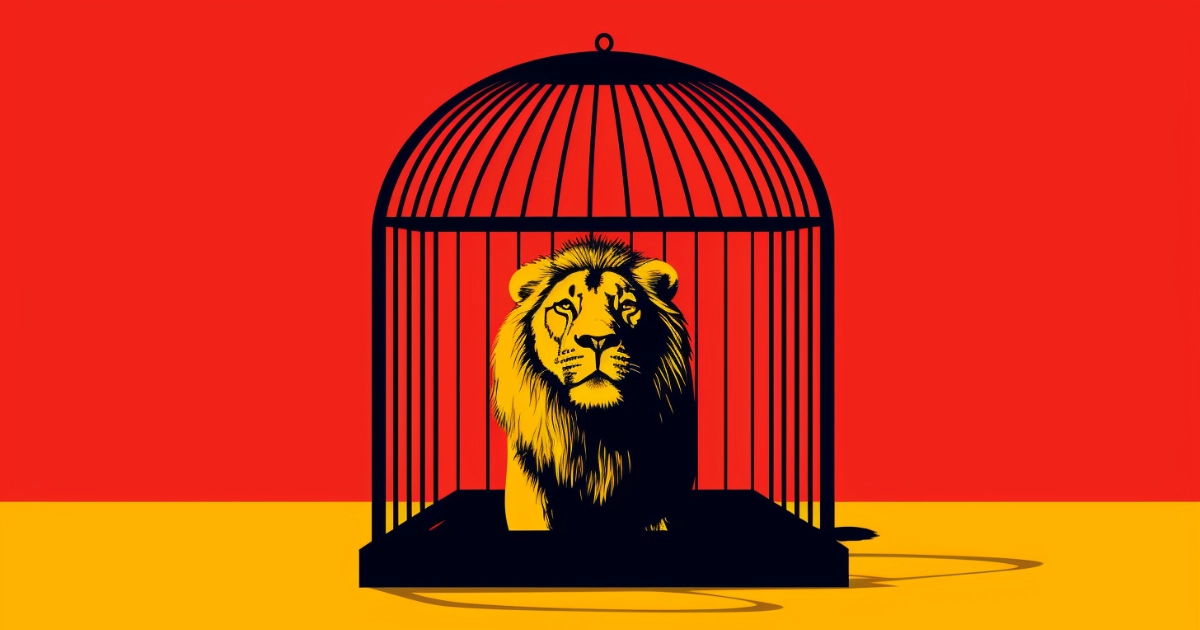 Captured Lion