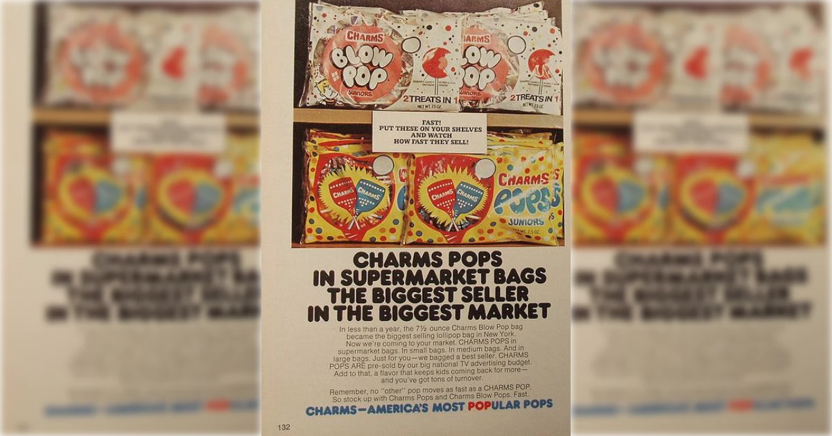 Charms Blow Pop Vintage Ad