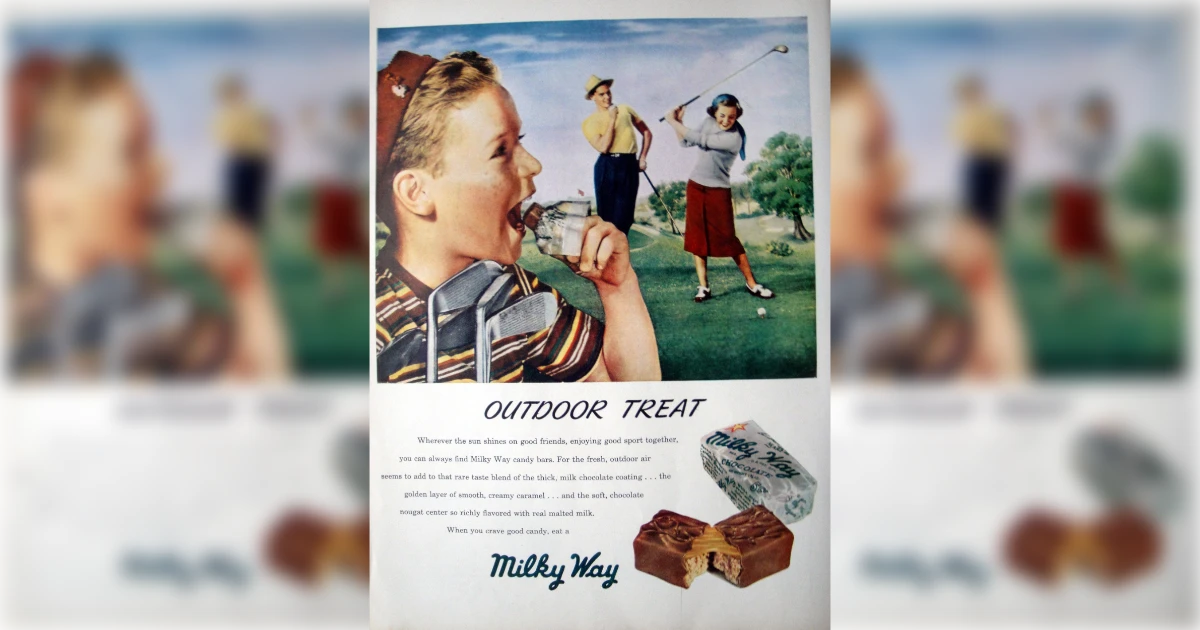 Vintage Milky Way Print Ad