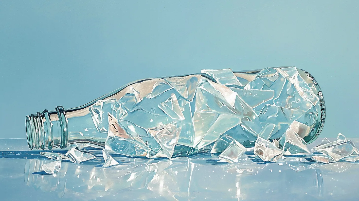 © History Oasis A Broken Clear Soda Bottle