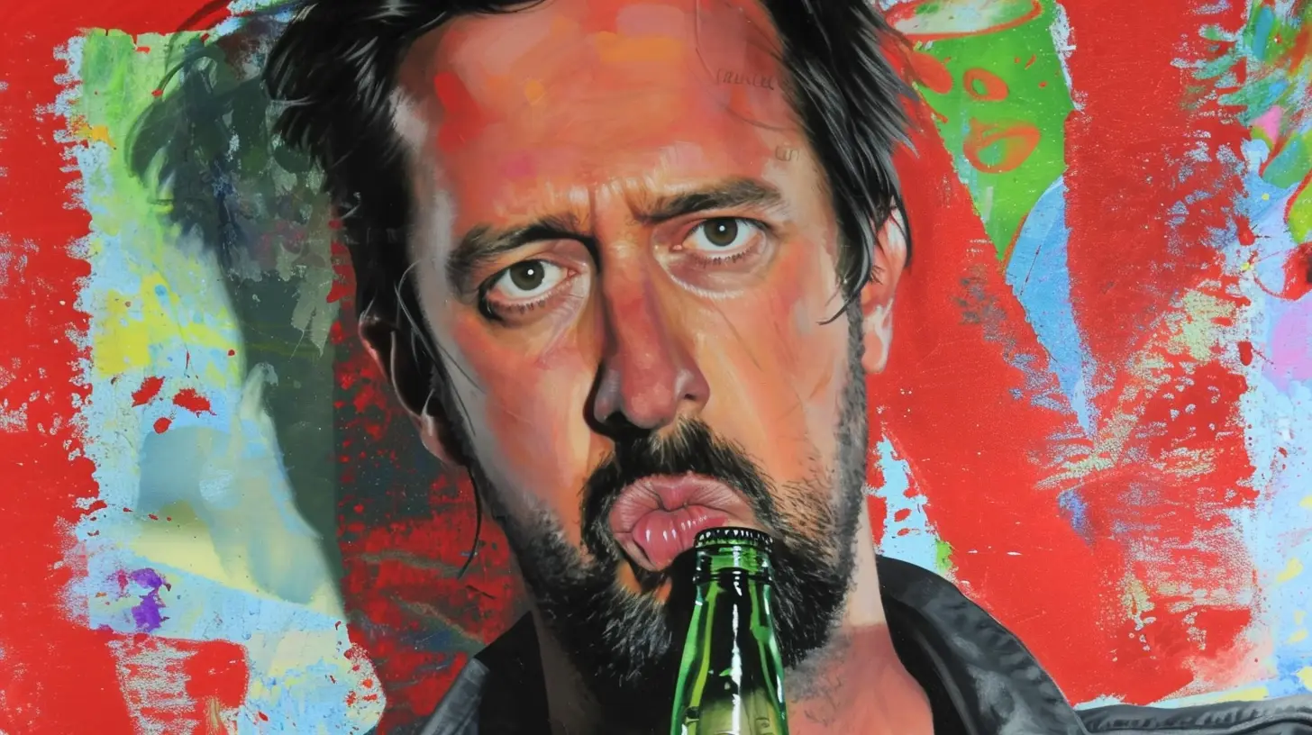 © History Oasis Tom Green With A Bottle Of Soda