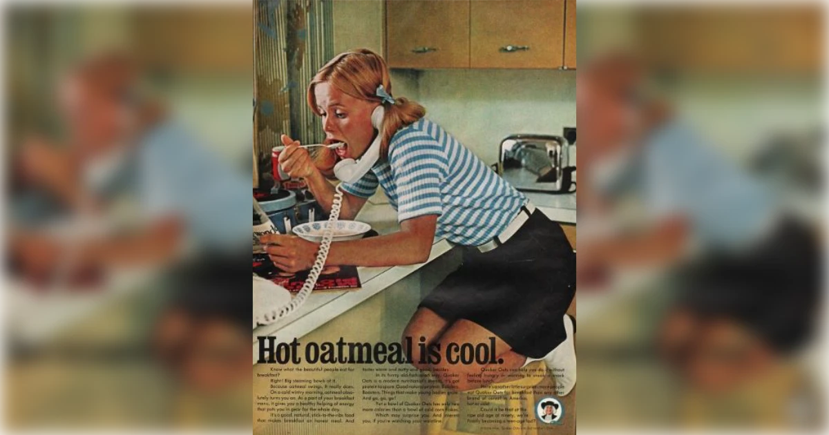 Quaker Oats Vintage Quaker Oats Ad 20 Hot Oatmeal Is Cool