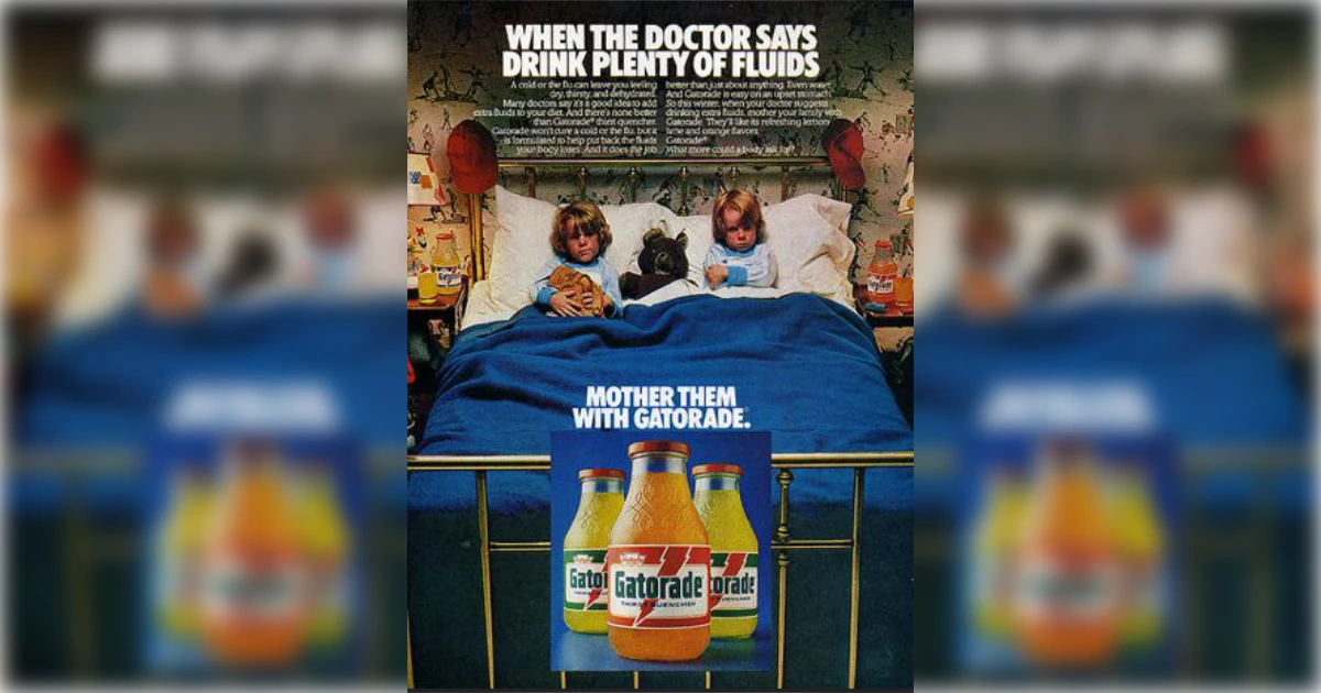 Gatorade Vintage Gatorade Ad 20 Drink Lots Of Fluids
