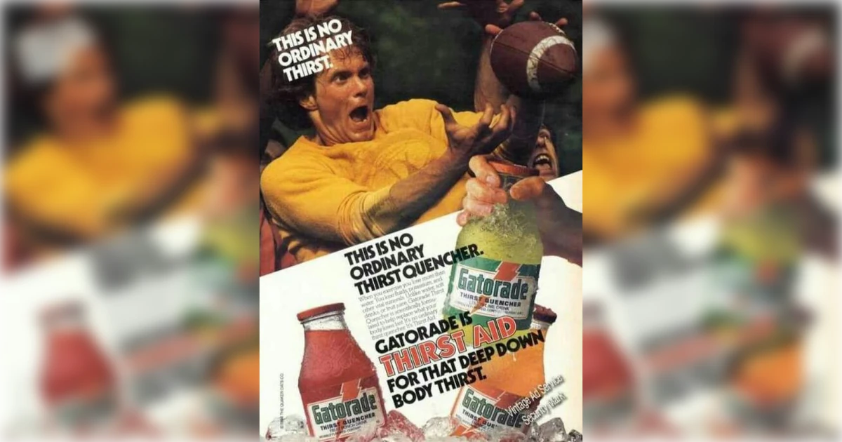 Gatorade Vintage Gatorade Ad 20 Football