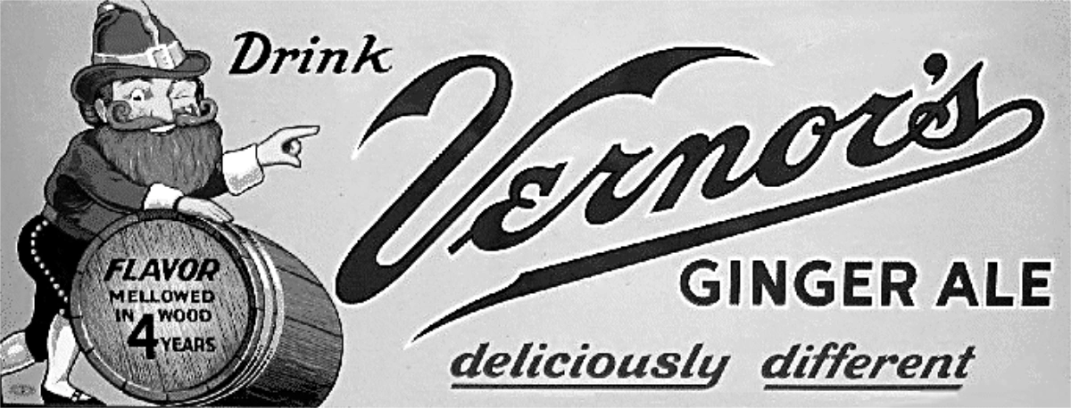 Vernors Vintage Ad With Woody The Mascot