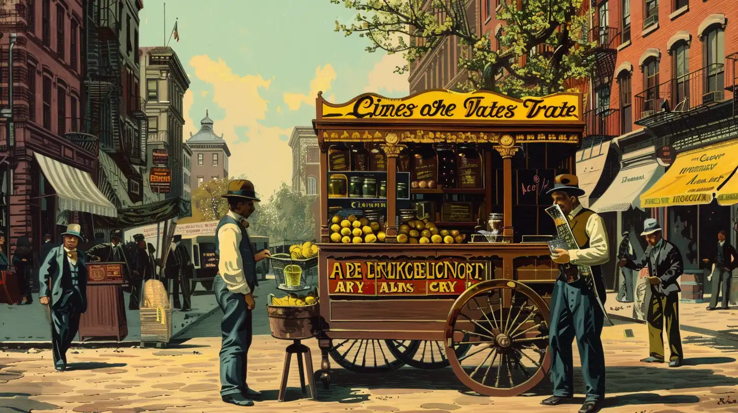 Lemonade Stand In New York City 1870s