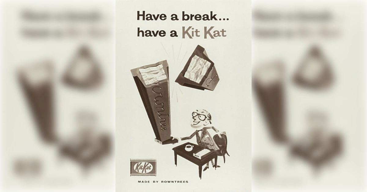Rowntrees Vintage Kit Kat Ad
