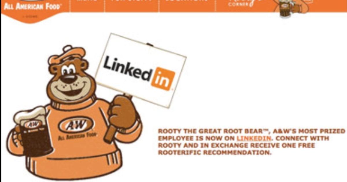 A&W Rooty The Bear Linkedin