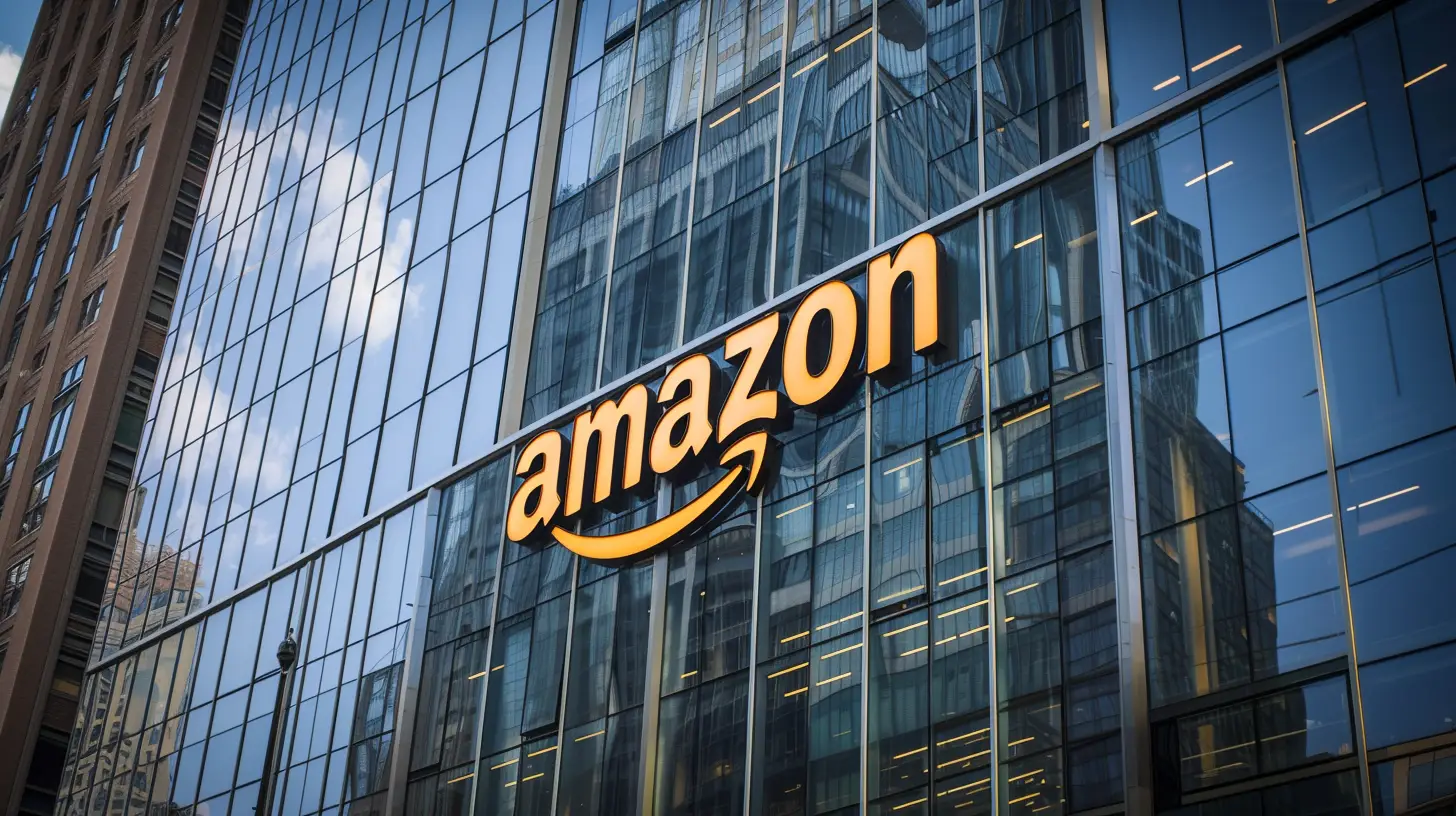 A Corporate Building That Says AMAZON