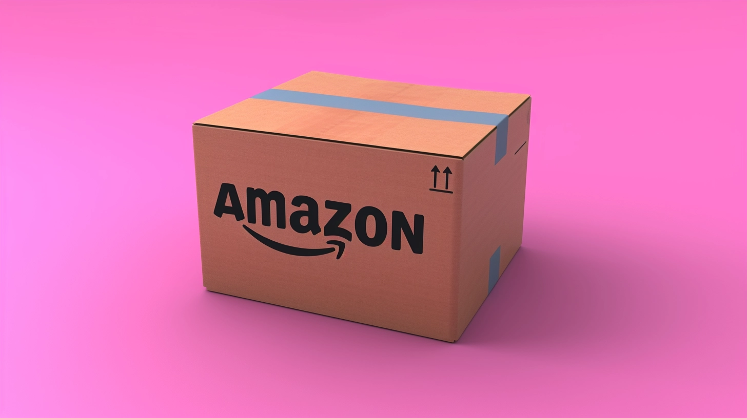 A Cardboard Box That Says AMAZON