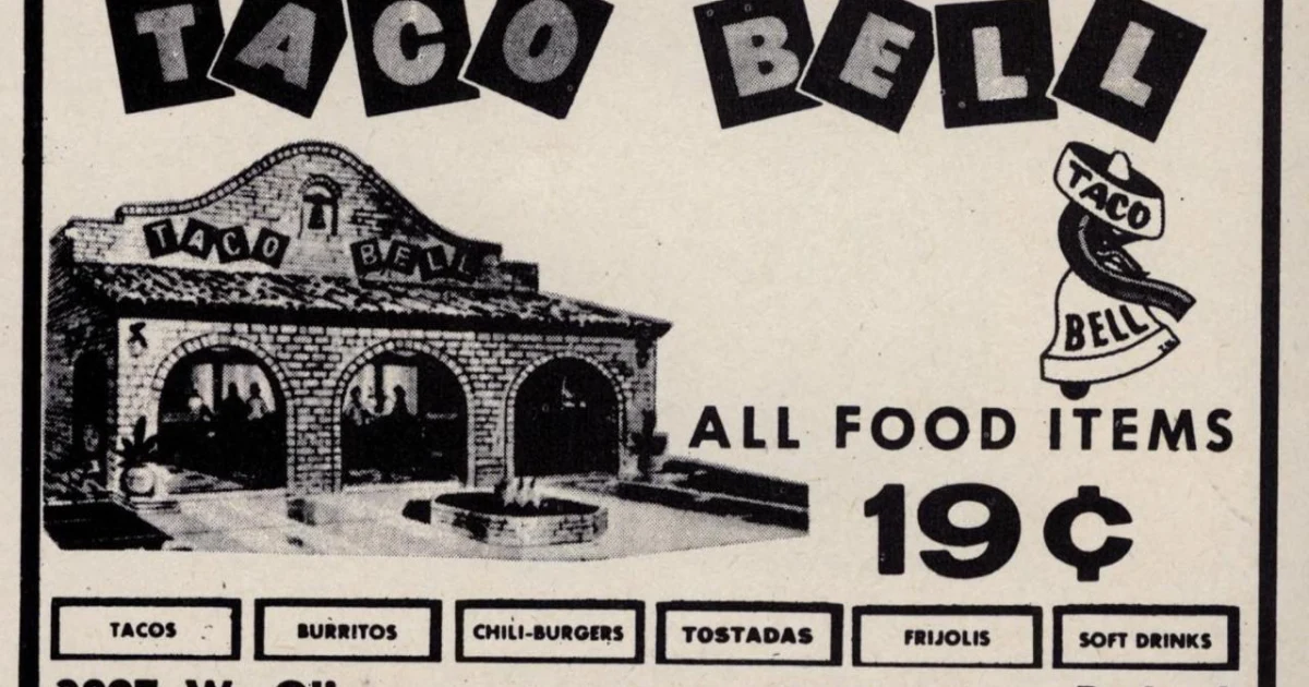 Taco Bell Taco Bell 2019 Cent Menu