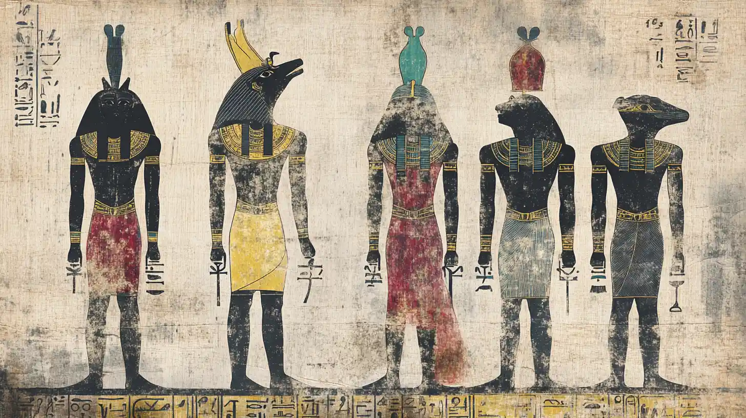 Gods Egyptian Hieroglyphs