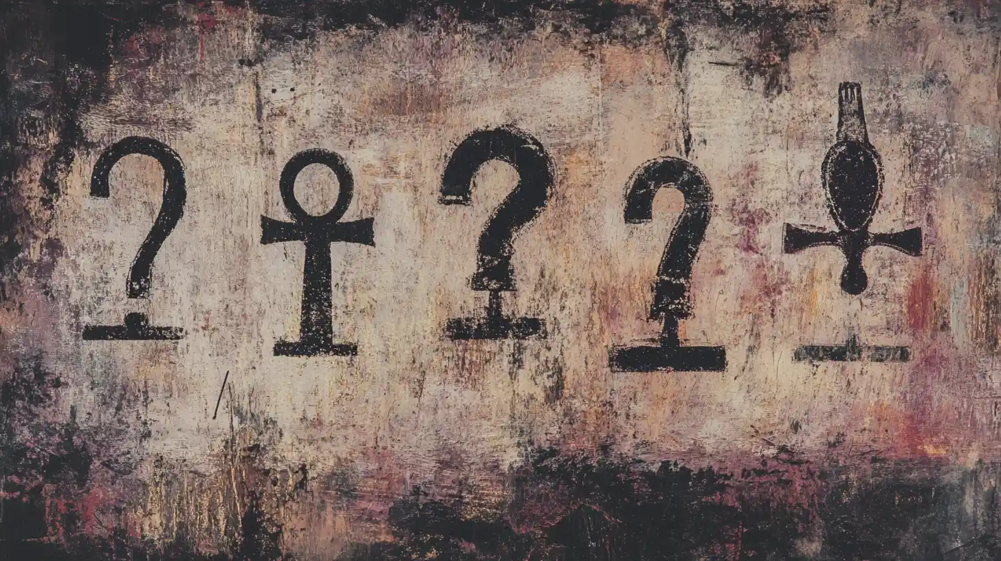 Question Marks Egyptian Hieroglyps
