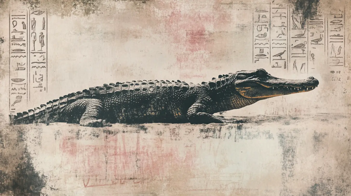 Crocodile Egyptian Hieroglyphs