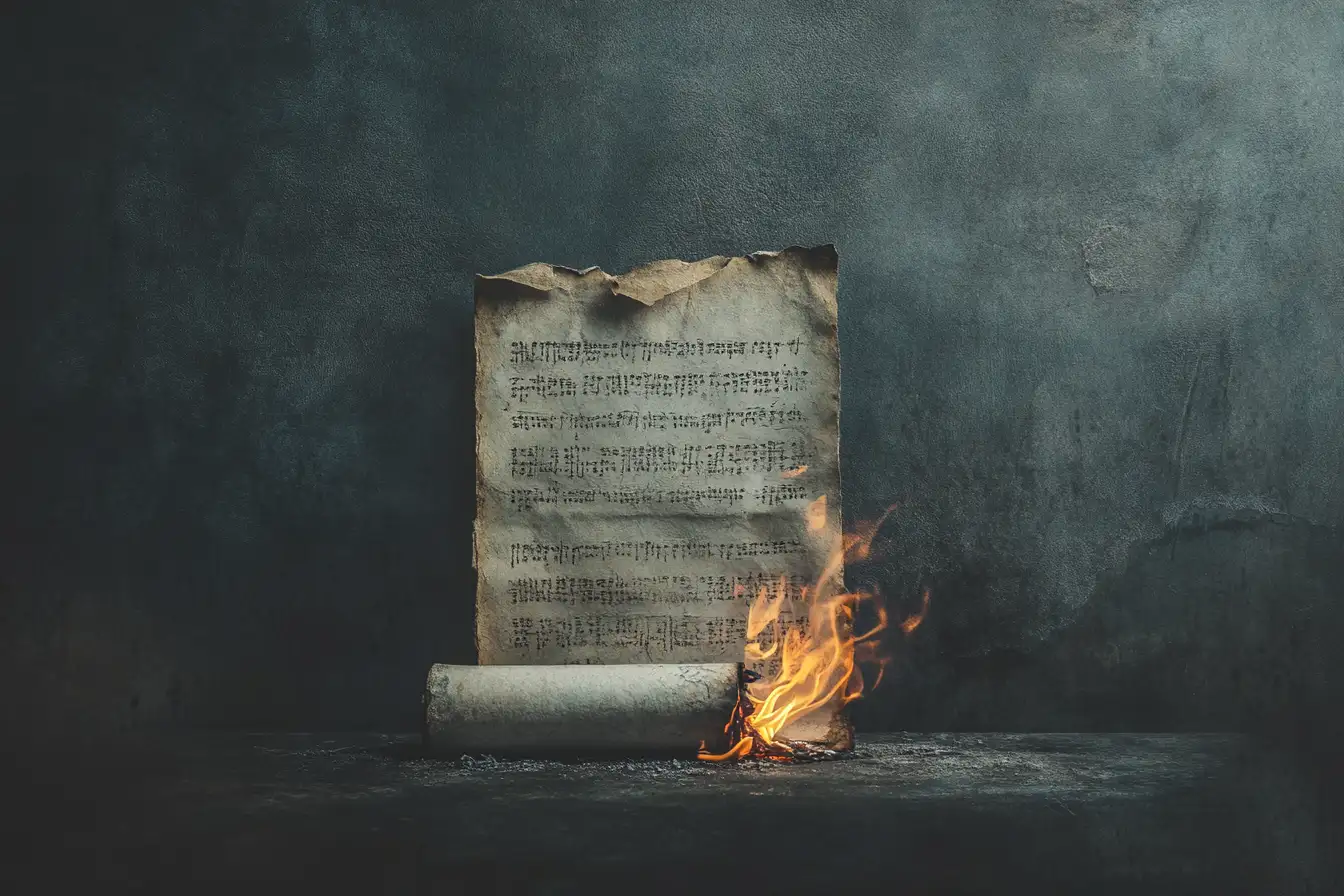 An Ancient Scroll Burning