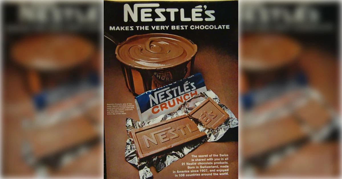 Nestle Crunch Bar Vintage Ad