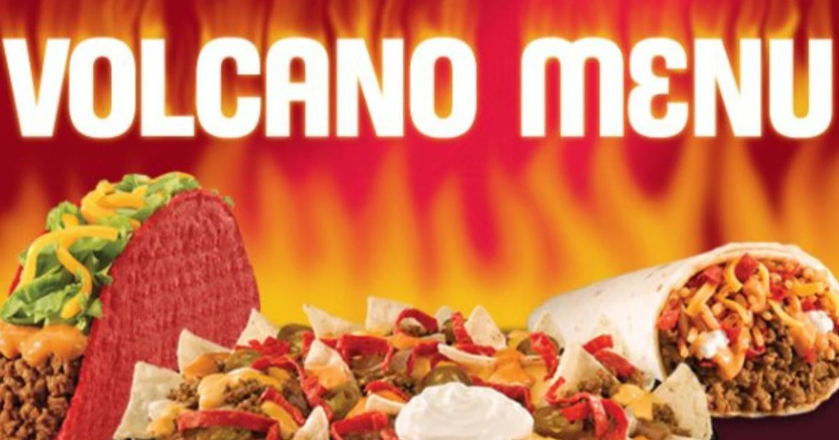 Taco Bell Volcano Menu