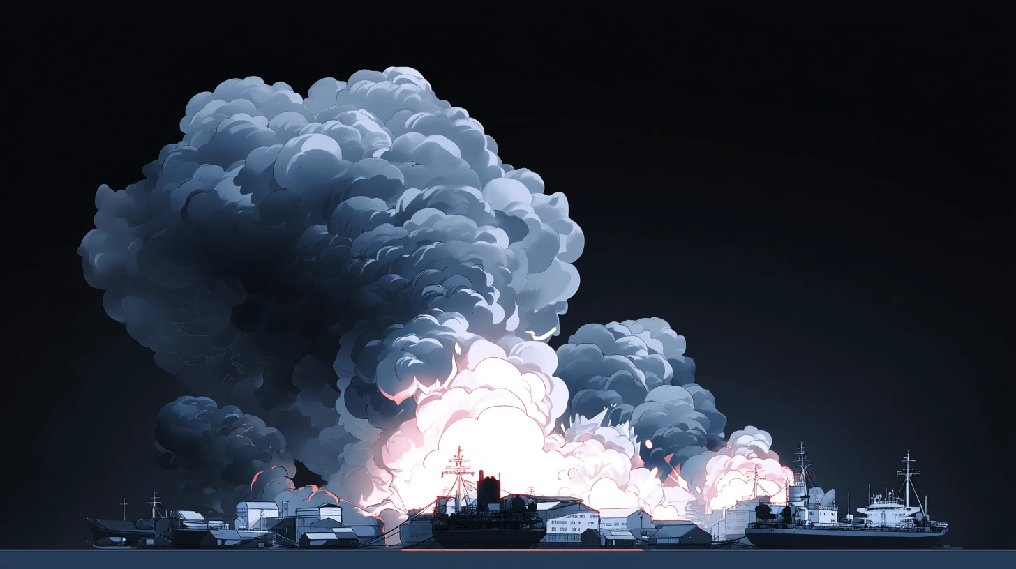 © History Oasis THE SS GRANDCAMP EXPLODES