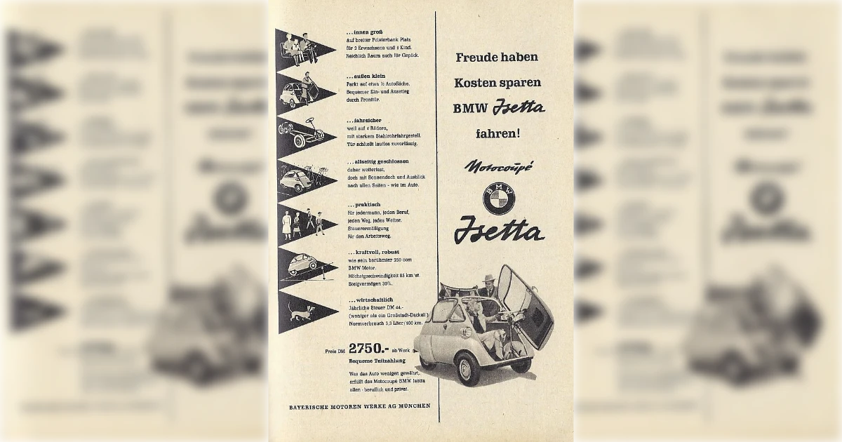 BMW Freude Haben Kosten Sparen BMW Isetta Fahren Bmw Slogan