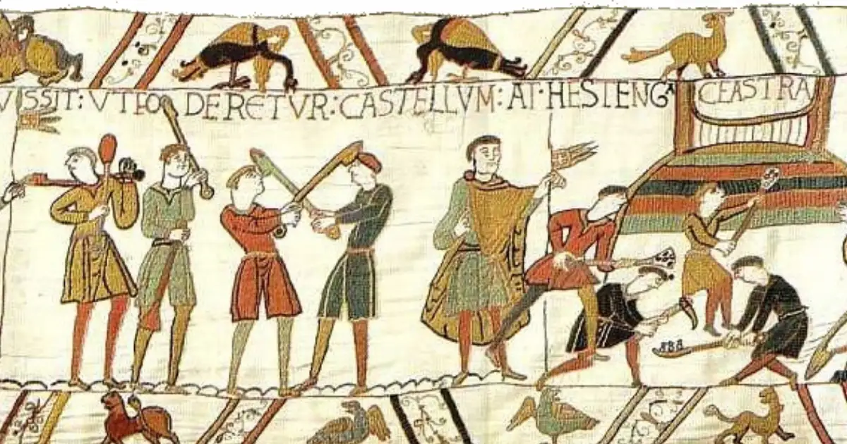 Bayeux Tapestry. Scene 45 / Wikimedia Commons The Bayeux Tapestry Norman Conquest