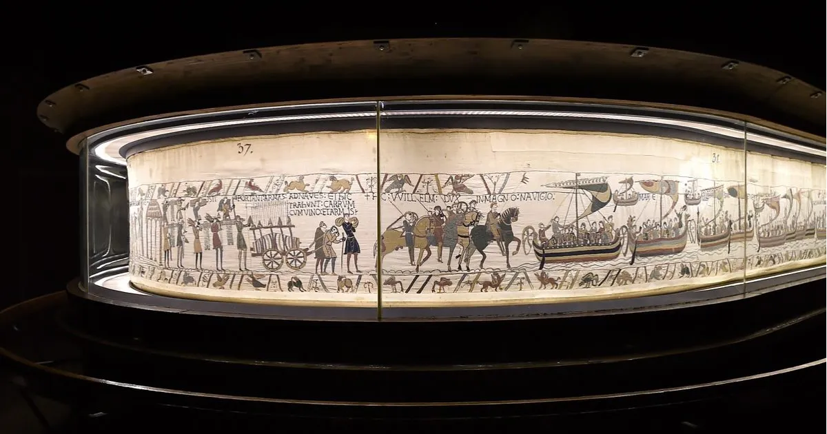 Exibit at the Bayeux Museum Bayeux Tapestry At The Bayeux Museum