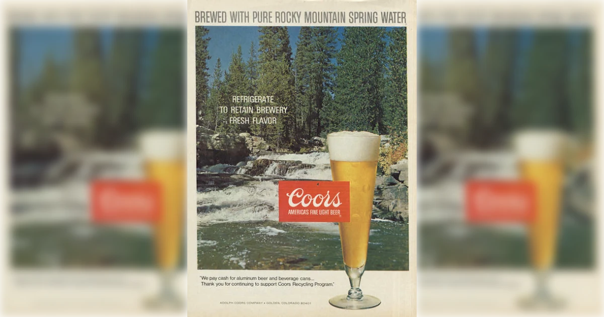 Coors Brewed With Pure Rocky Mountain Spring Water Coors