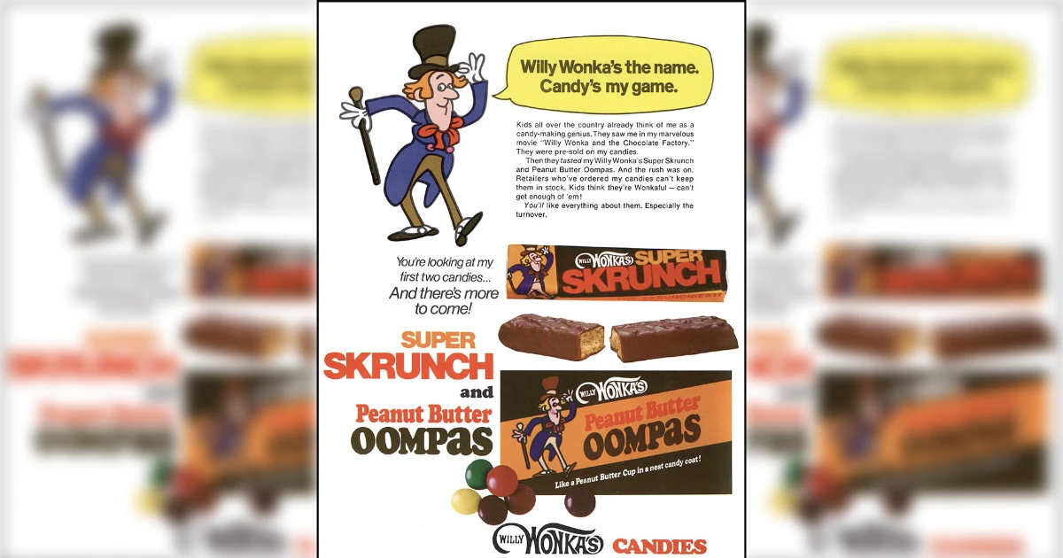 Willy Wonka Candy Company Ad