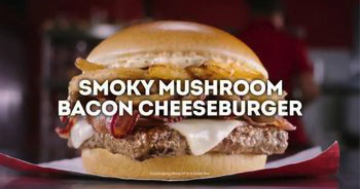 Smoky Mushroom Bacon Cheeseburger