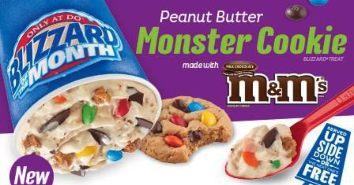M M S Peanut Butter Monster Cookie Blizzard