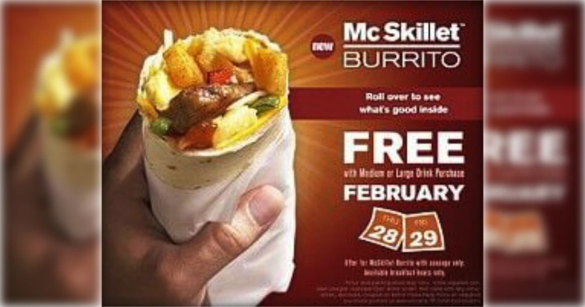 McDonald's McSkillet Burrito