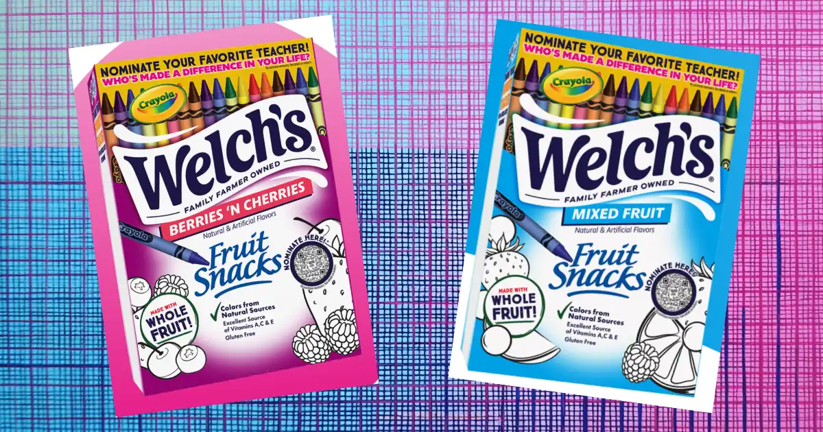 Welch's Teams Up With Crayola Team To Create Fruit Boxes