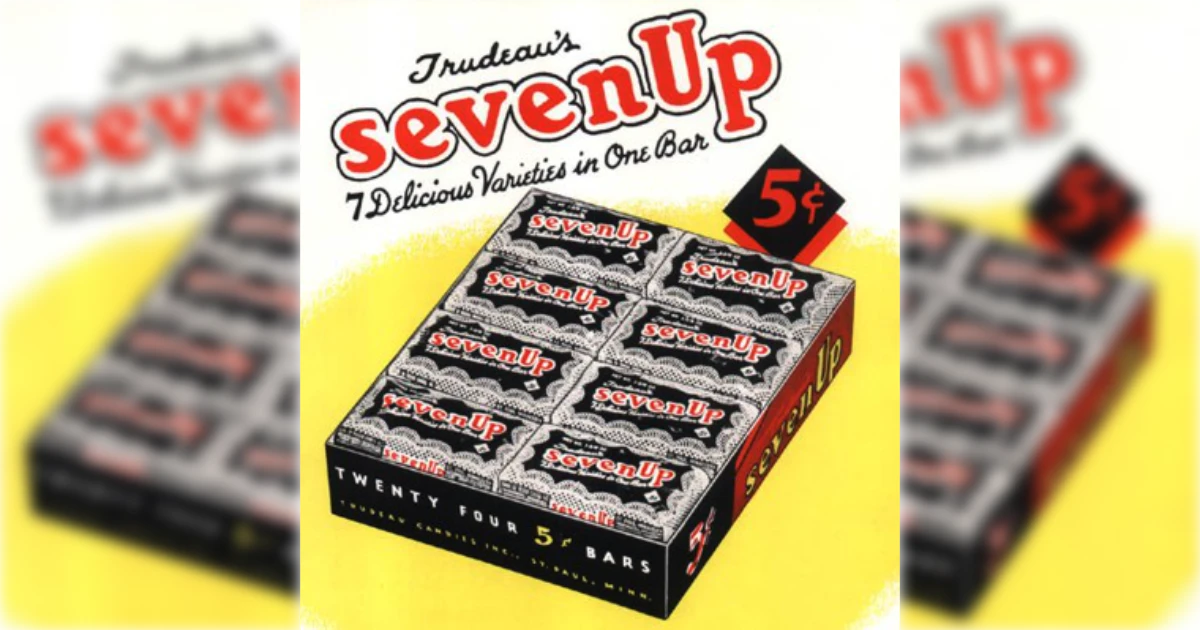 Pearson's Candy Company Seven Up Candy Bar Vintage Ad