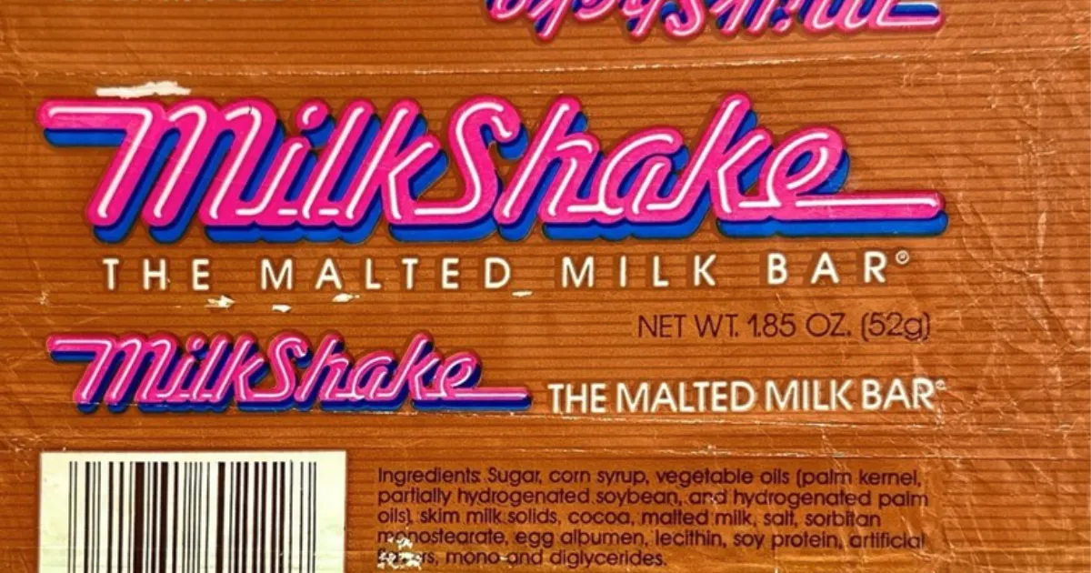 Hollywood Candy Company New Milk Shake Candy Bar Wrapper