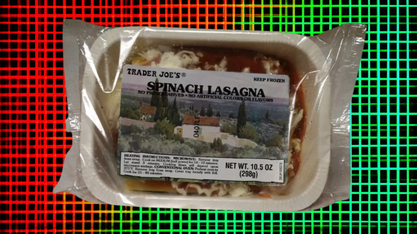 Trader Joe's Frozen Spinach Lasagna