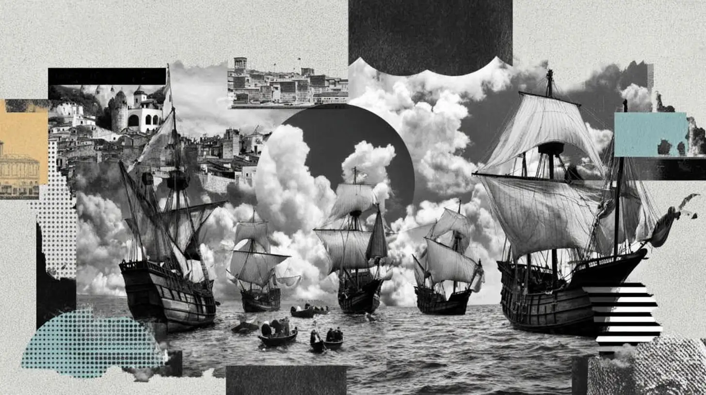 © History Oasis August 3rd 1492 Three Sailing Ships Christopher Colu