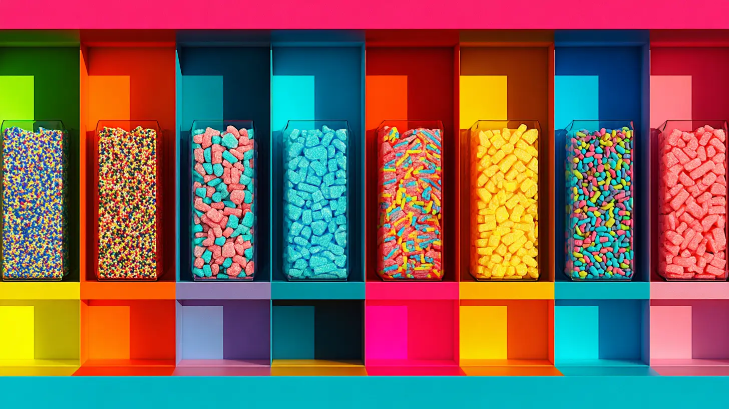Popping Candy On A Shelf