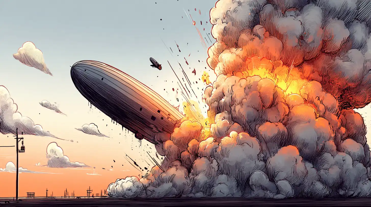 © History Oasis The Hindenburg Crashing