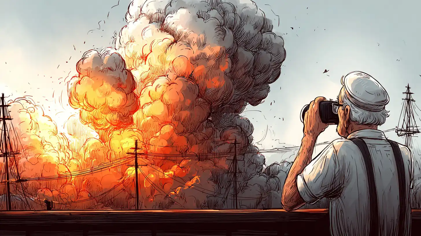 © History Oasis A Journalist Watching The Hindenburg Disaster