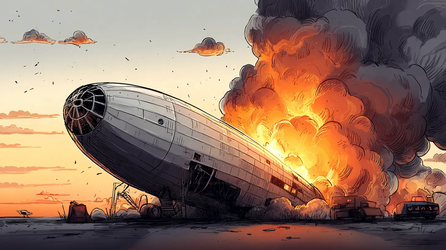© History Oasis The Hindenburg Crashed On The Ground