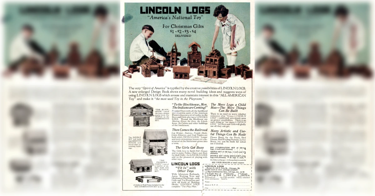 AMERICA S BUILDING TOY Lincoln Logs