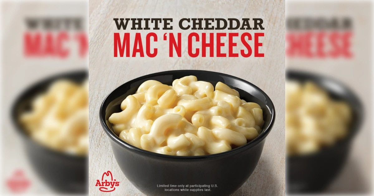 Arby's White Cheddar Mac N Cheese