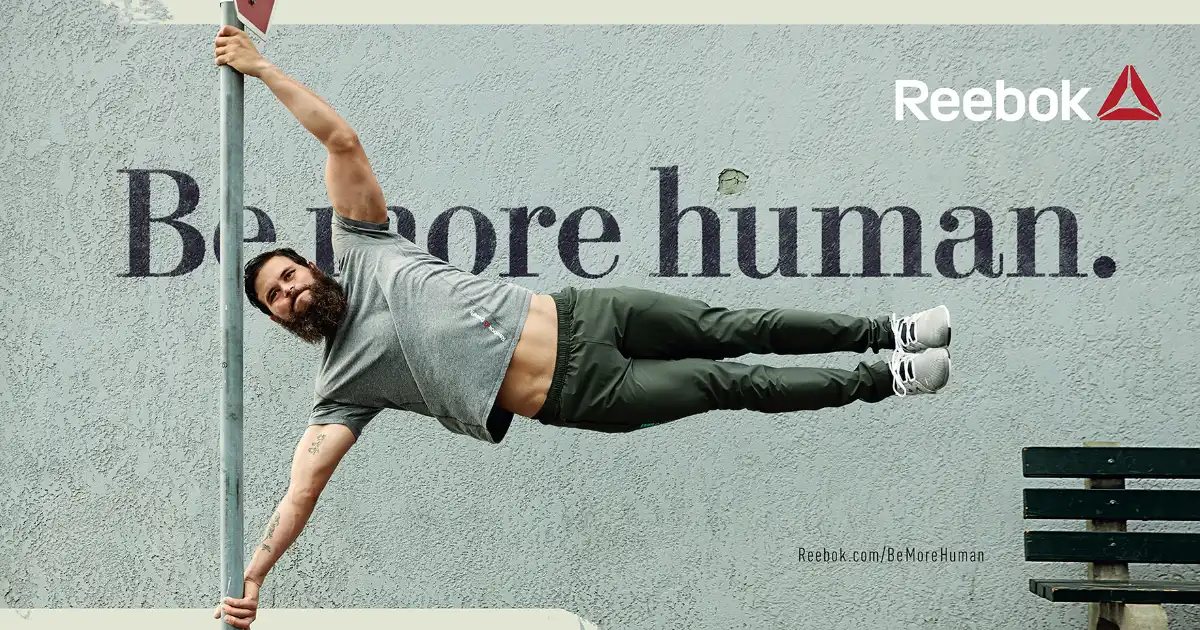 Be More Human Reebok Slogan