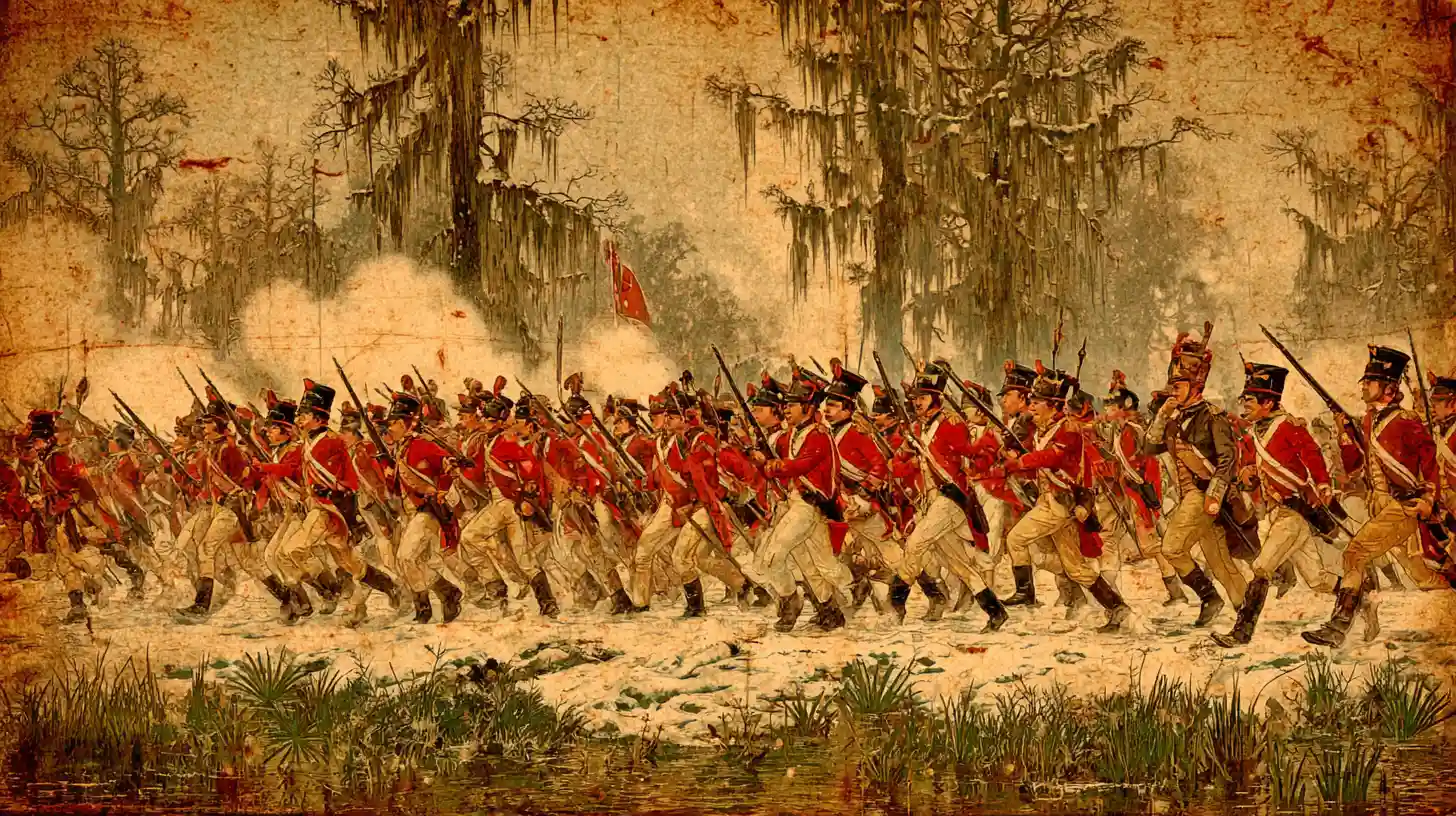 Depiction of the Battle of New Orleans © History Oasis The Battle Of New Orleans