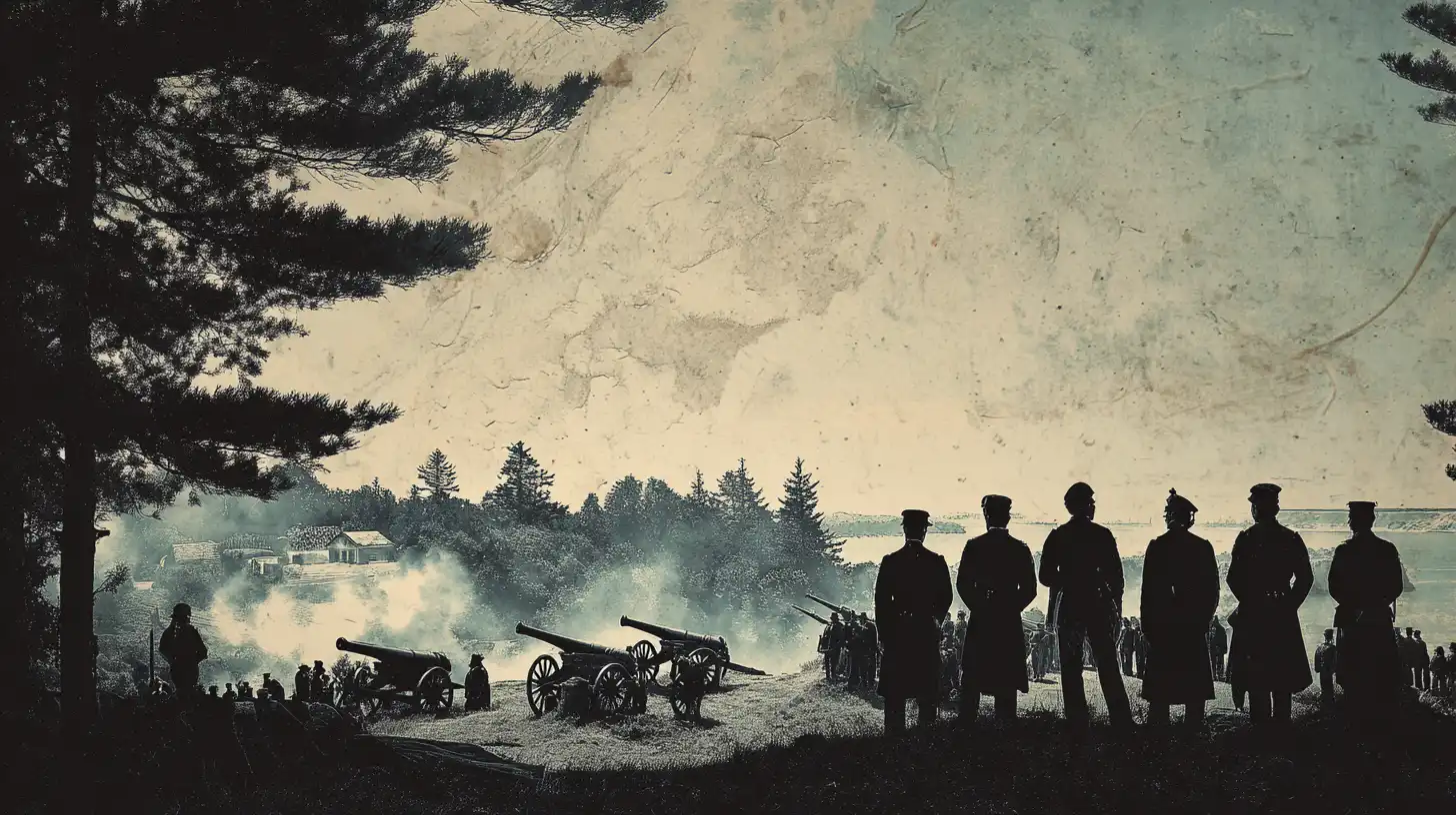 Depiction of the Surrender of Fort Mackinac © History Oasis Surrender Of Fort Mackinac