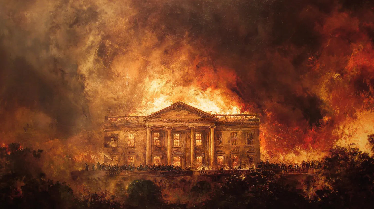 The Burning of the White House © History Oasis Buring Of The White House In The War Of 1812